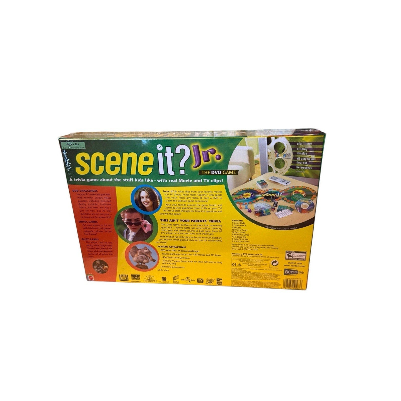 Scene it? Jr. DVD Trivia Game About Stuff Kids Like w/ Real Music & Movie Clips