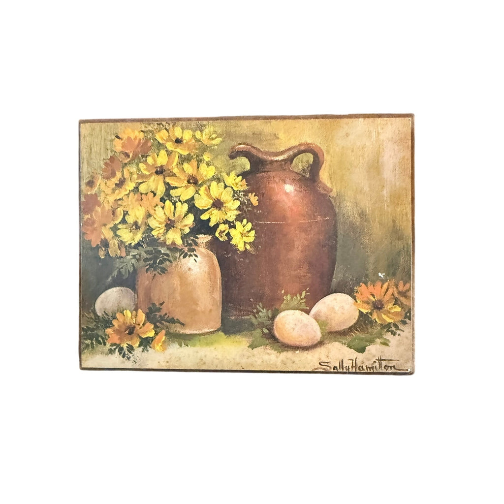 Elegant Vintage Sally Hamilton Floral Still Life Art Print Set
