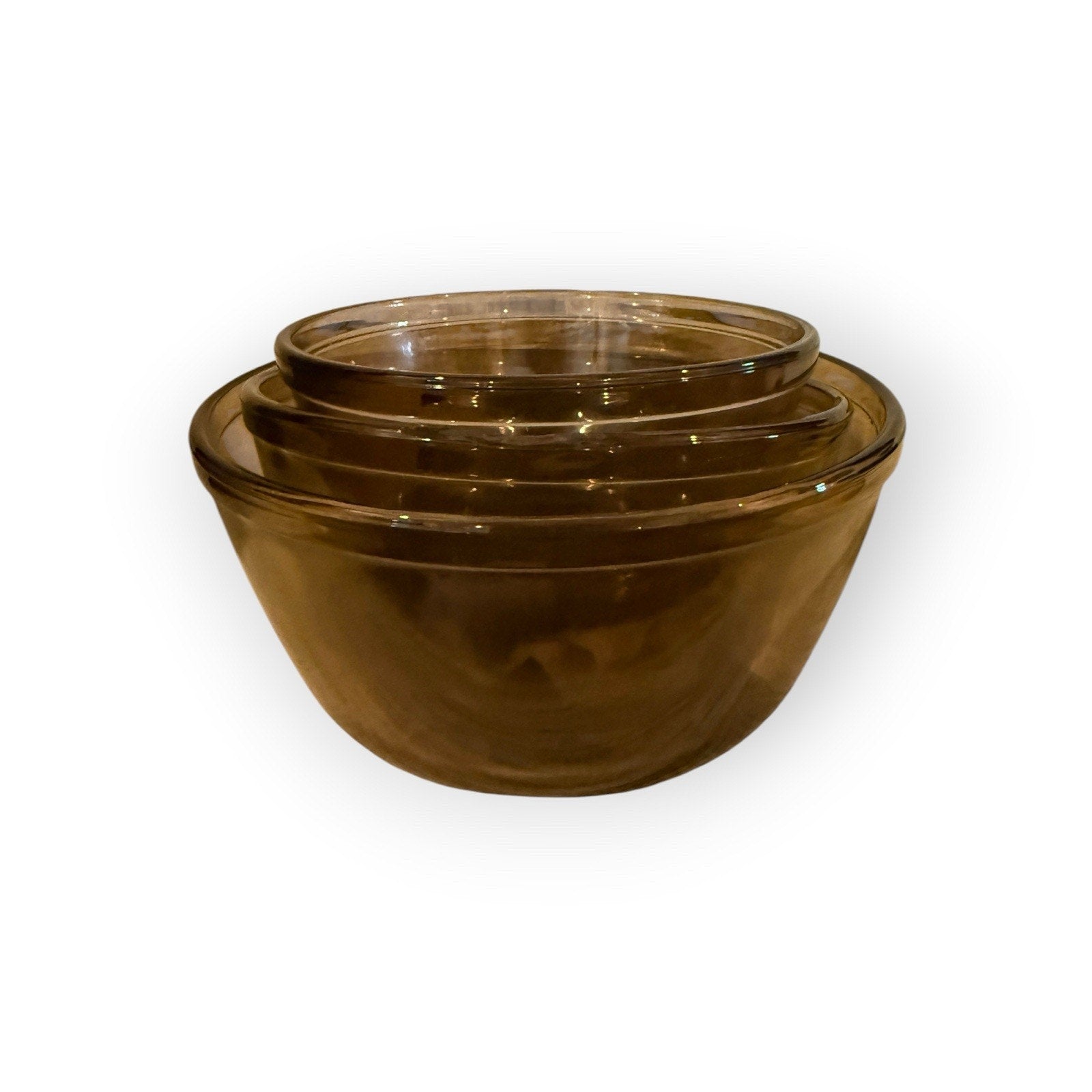 Anchor Hocking Ovenware Mixing Bowls 1QT/1.5QT/2.5QT Brown #1056/1057/1058