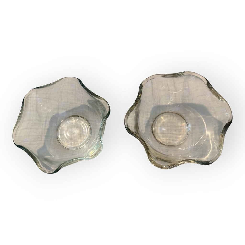 Dip In Glass Pair Triangular Folded Edges Ice cream Spices Bowl