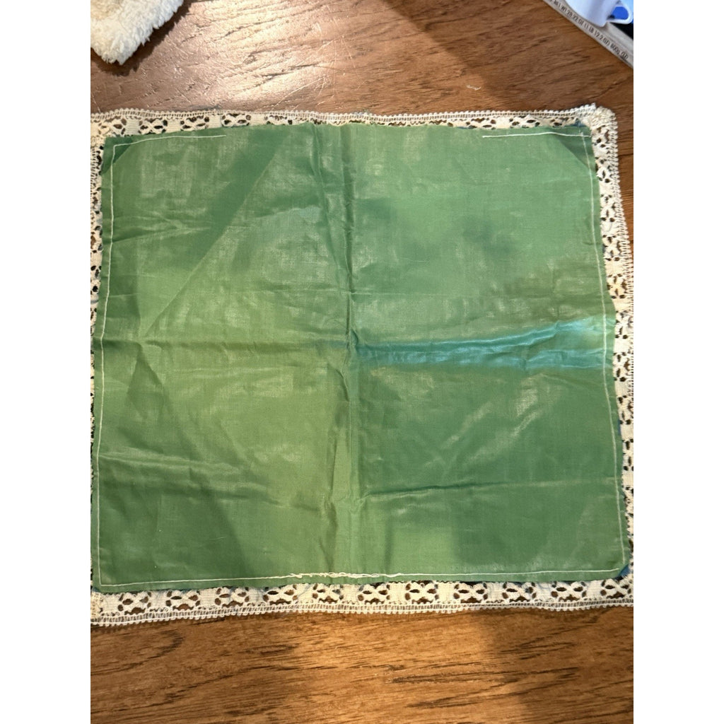 Souvenir 1911 Italy 10x12" Chainstitch Embroidery Wing Star Lace