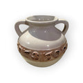 Elegant Expressions Ceramic Planter Cream Scroll Vase 2 Handles Decor