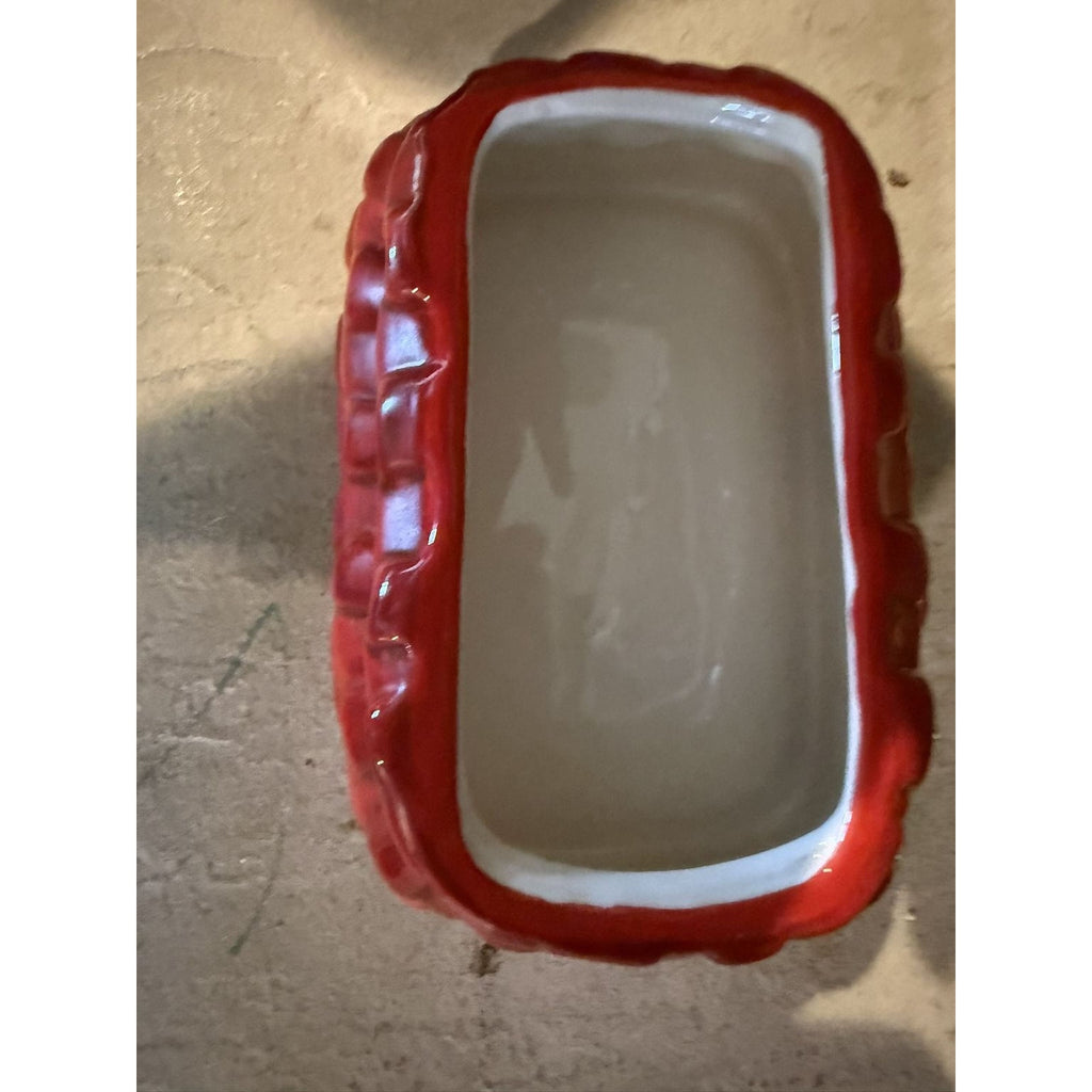 Red Ceramic Box - Handmade Pottery Box | Decorative Ceramic Container Purse