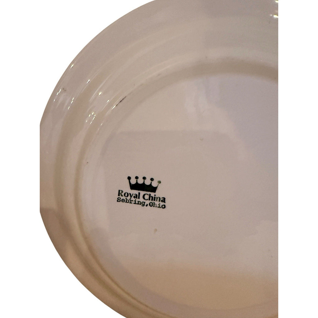 Royal China Company Yellow Flower 10.5 Inch Abstract Flower Plate Home Decor