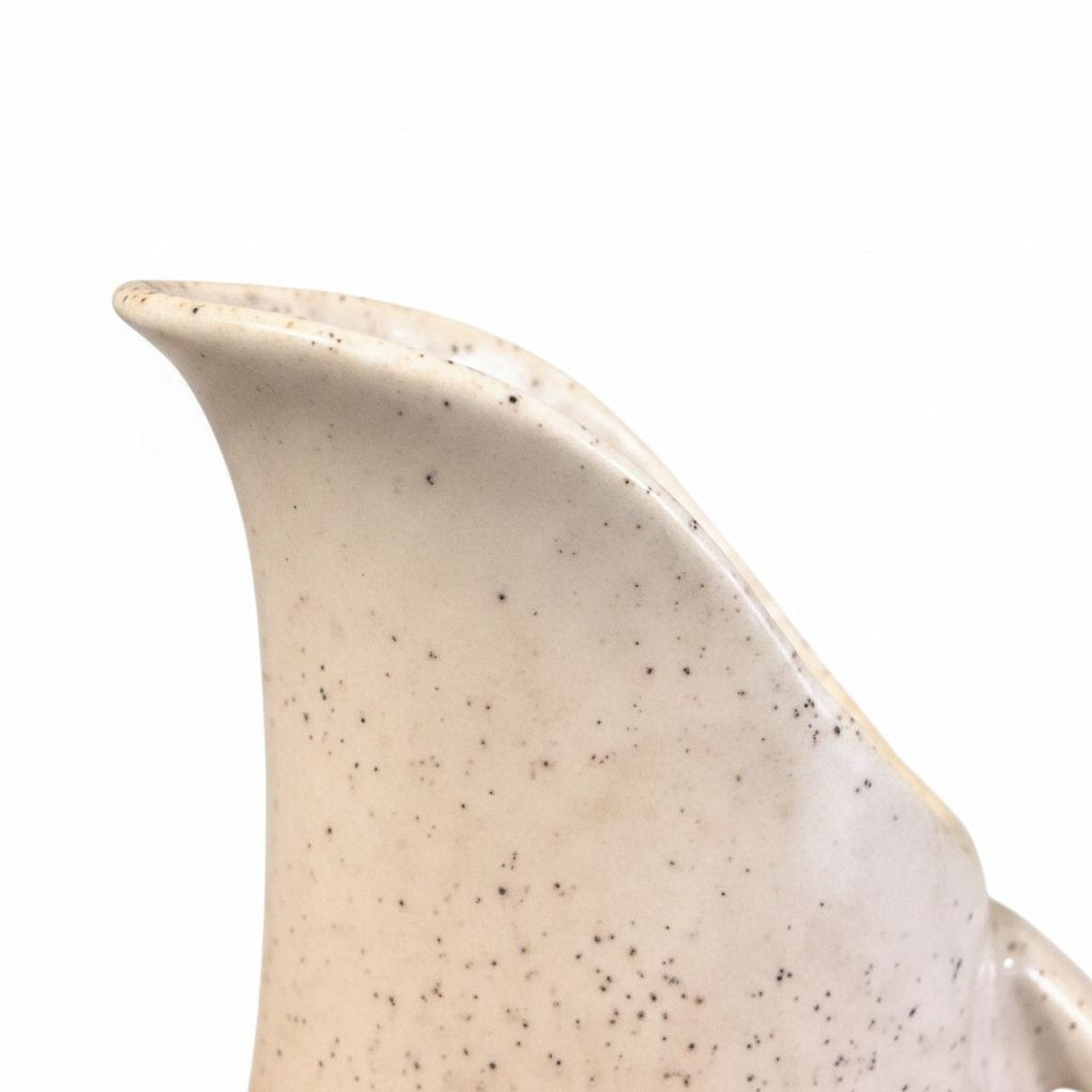 White Ceramic Creamer – Handmade Pink Speckled Jug | Rustic Kitchen Decor Vase