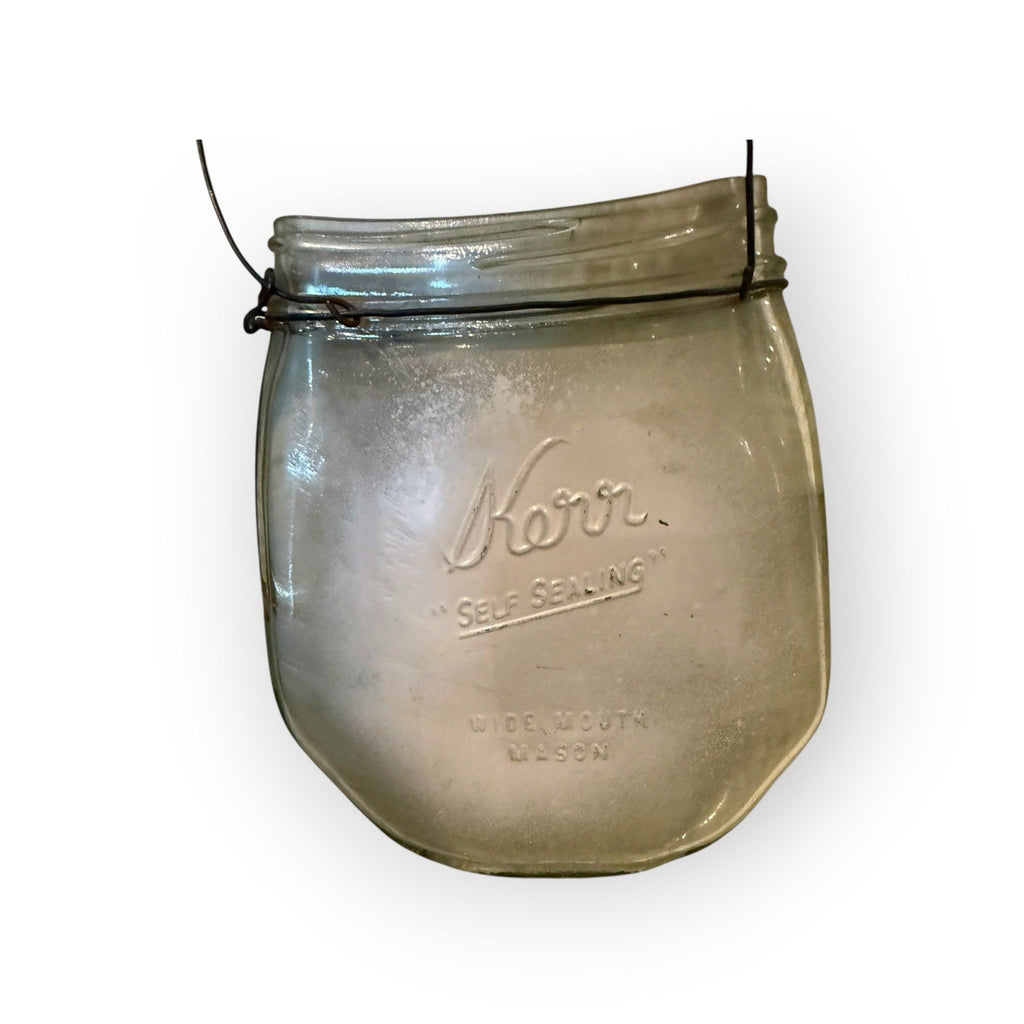Set Of 2 Decorative Wall Art Quart Canning Jars Wire handle Wide Mouth 32oz