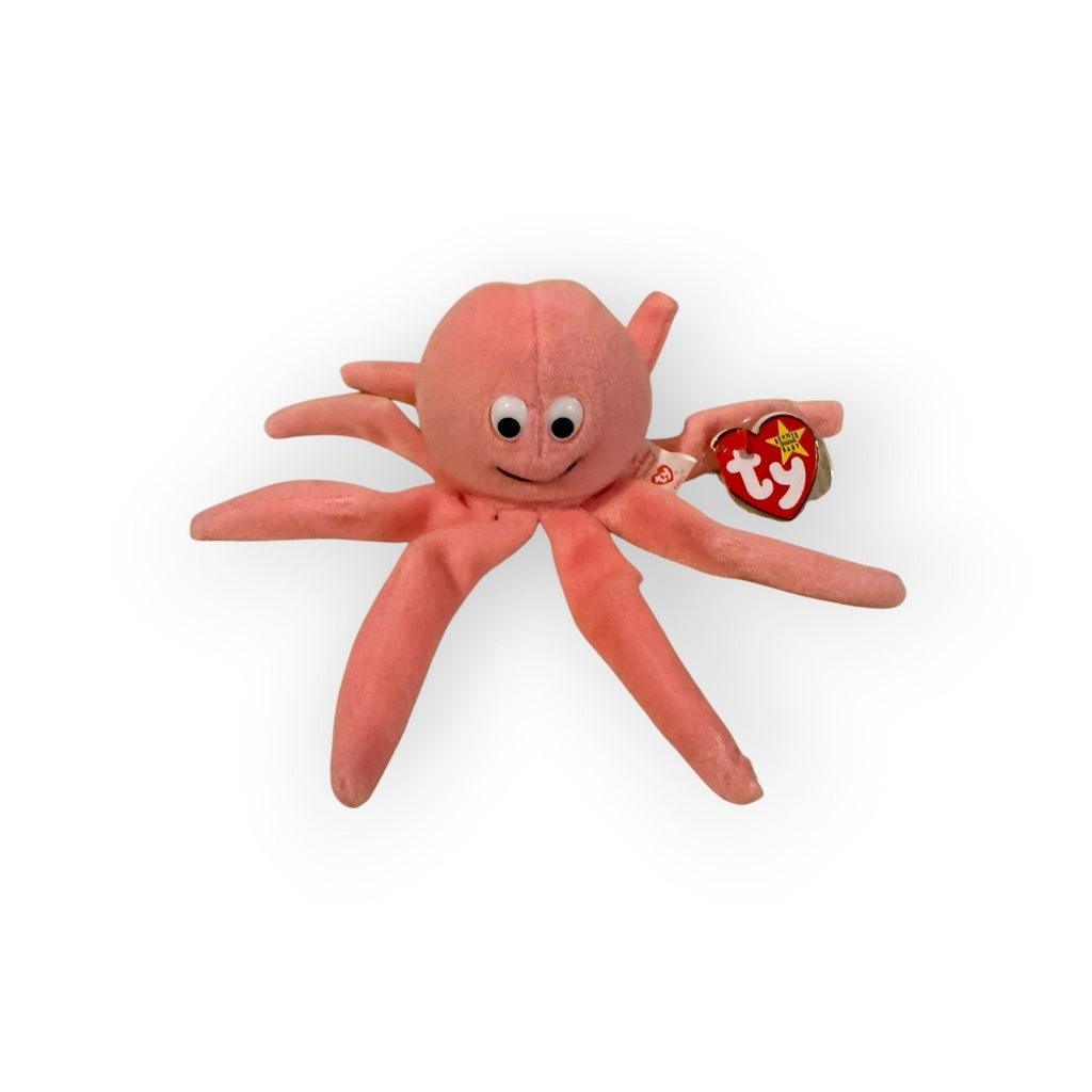TY Beanie Baby INKY THE PINK OCTOPUS 6" Stuffed Animal 1993 NEW