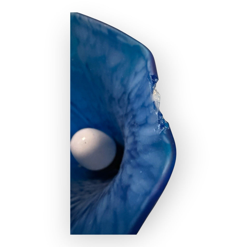 Blue 8" H Blue Pond Lily Accent Lamp