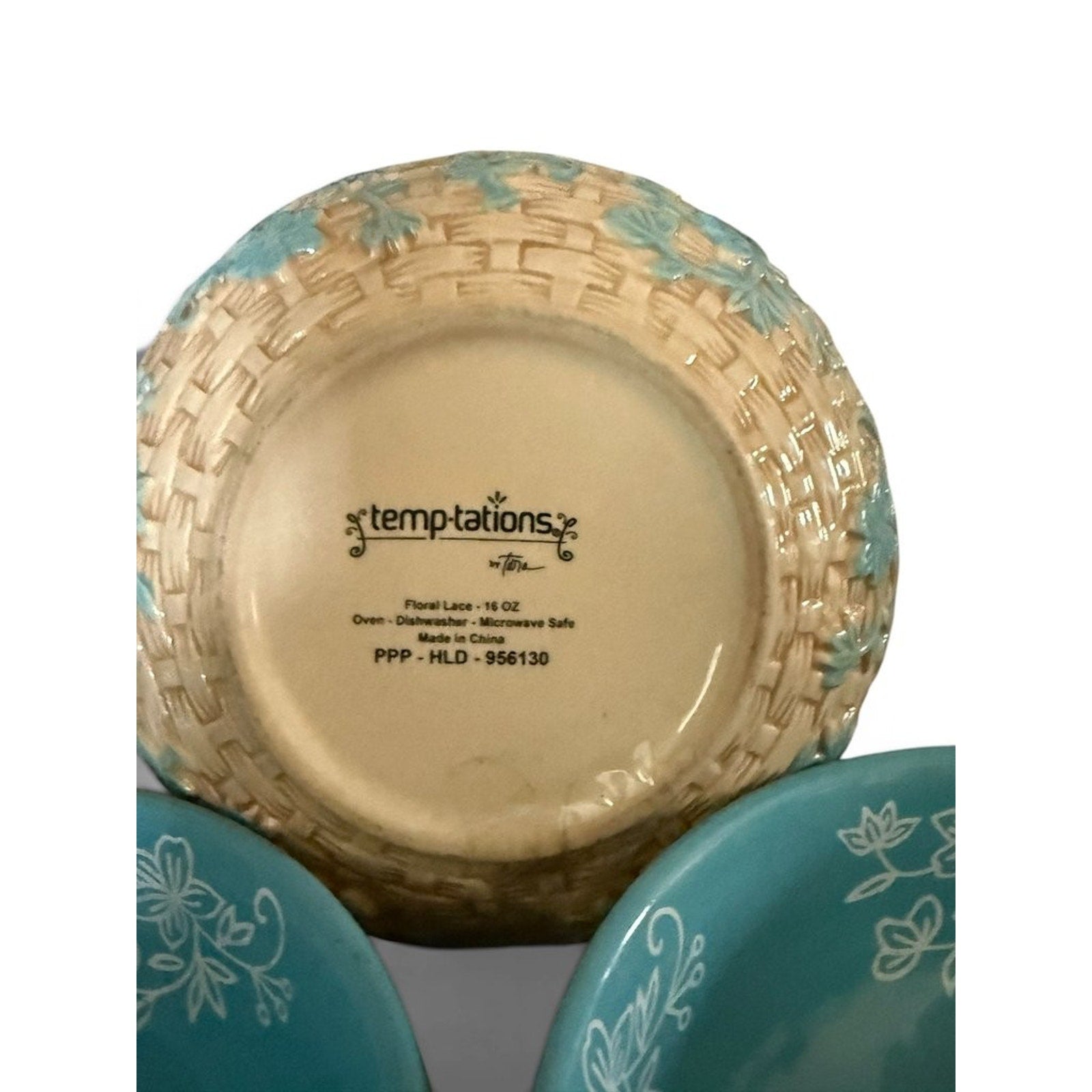 Temptations by Tara Floral Pattern Ceramic Bowls