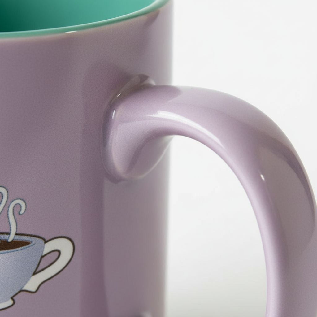 Central Perk Mug Set – Purple Coffee Mug & Teal Interior Cup | Friends TV Show Collectible