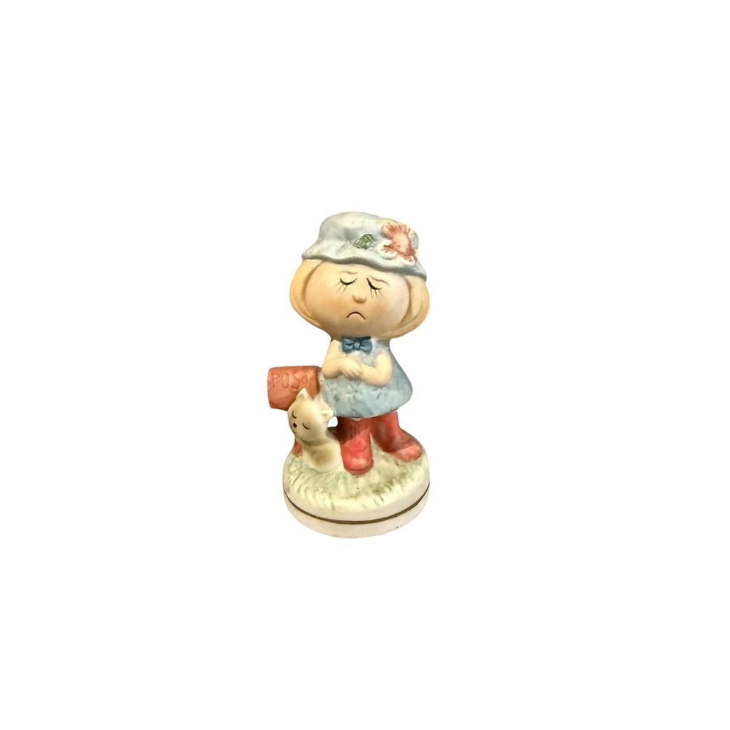 Vintage Ceramic Figurines – Japan 1970s Hand Painted Boy and Girl Collectibles