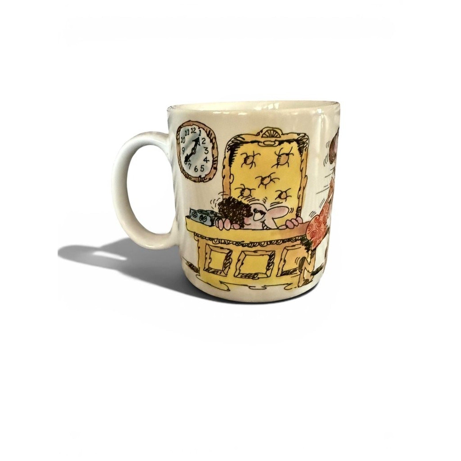 Russ Vintage Ceramic Mug with Cartoon Design