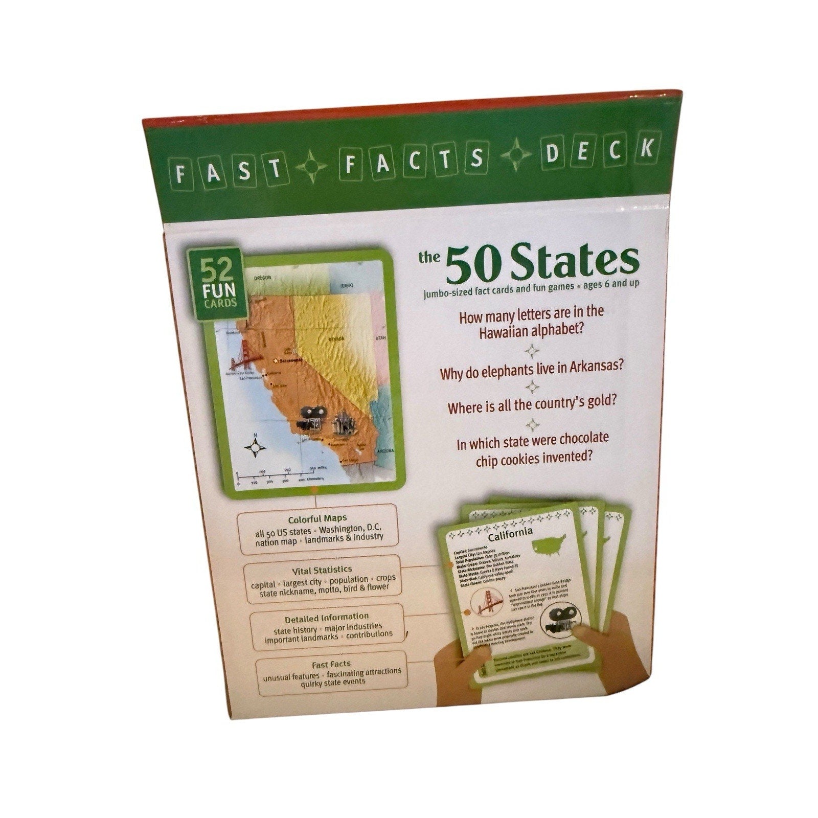 Big City Press 50 States & Presidents Fast Facts Decks 52 Fun Cards