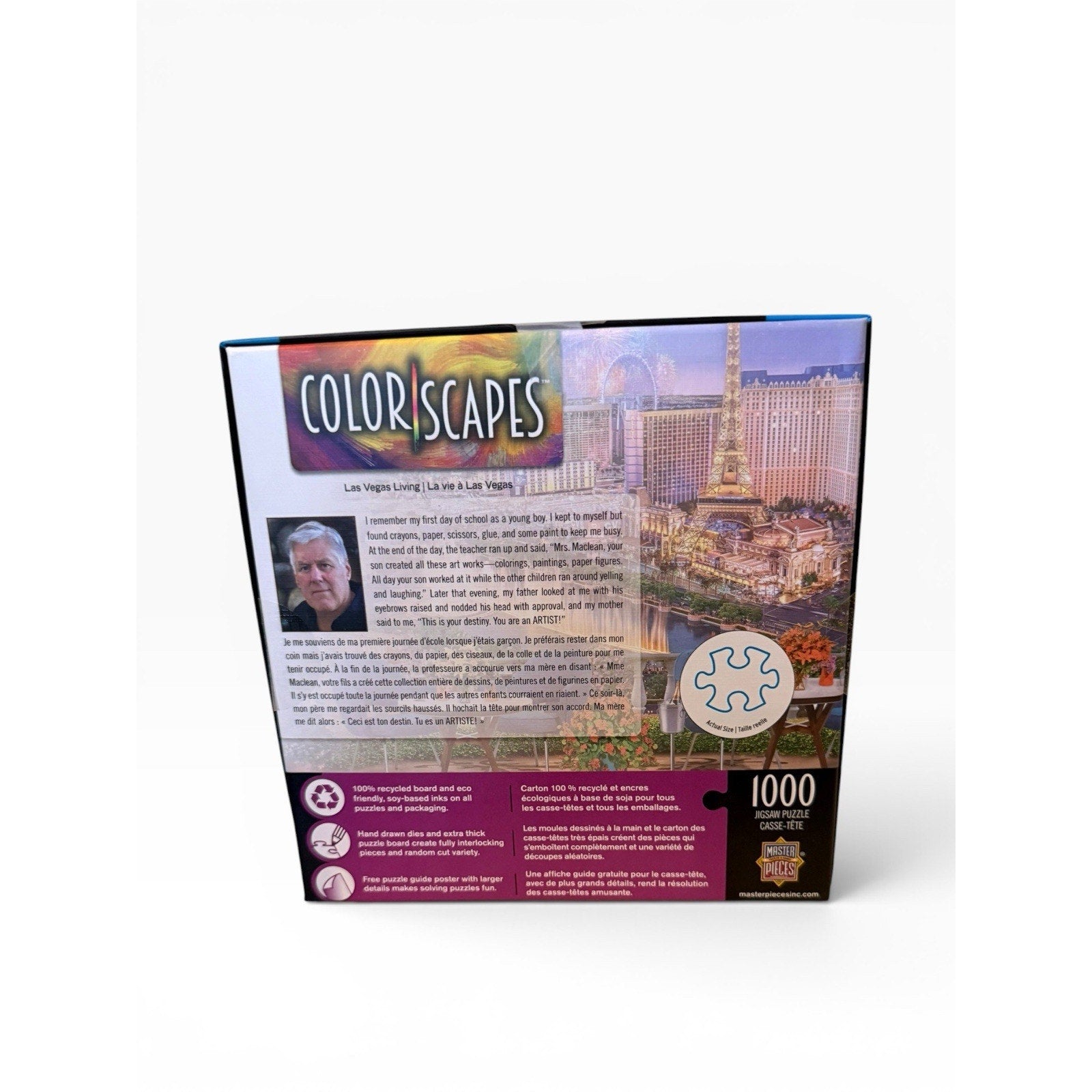 Master Puzzles Colorscapes - Las Vegas Living 1000 Piece Jigsaw Puzzle *Used*