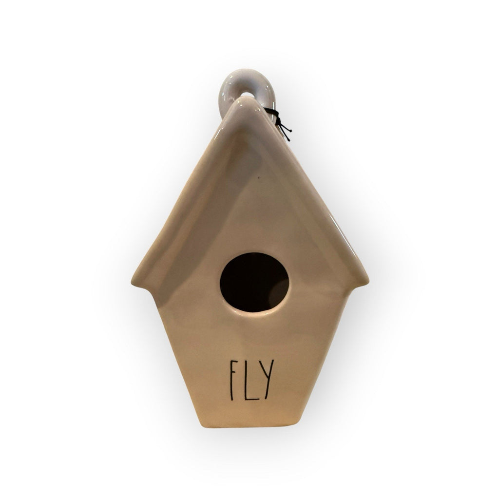 Rae Dunn FLY Birdhouse with Bird on Back Artisan Collection NEW