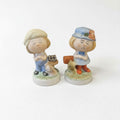 Vintage Ceramic Figurines – Japan 1970s Hand Painted Boy and Girl Collectibles