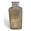Square Pressed Glass Wine Decanter One Quart - Quilted Diamond Pattern 7.5”