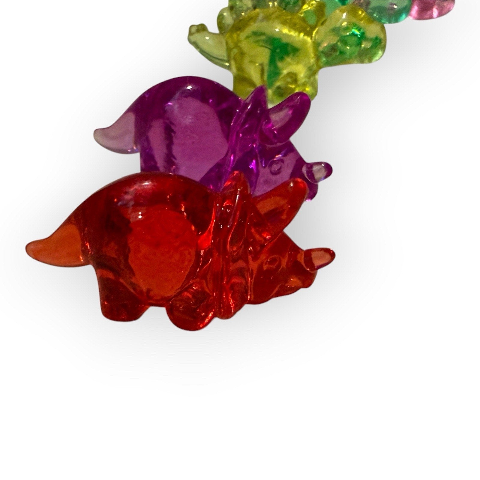 44 Dinosaur Figures, Resin 0.9-1.9 inches, Pastel Multi-color