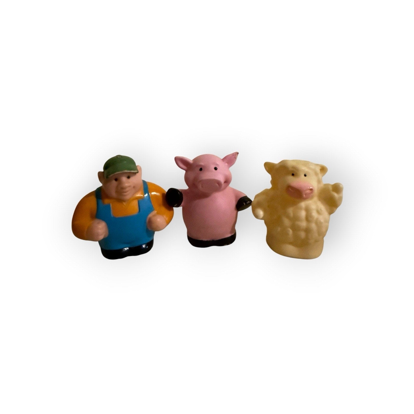 ERTL Tomy John Deere Figures Farmer and Animals Set of 3
