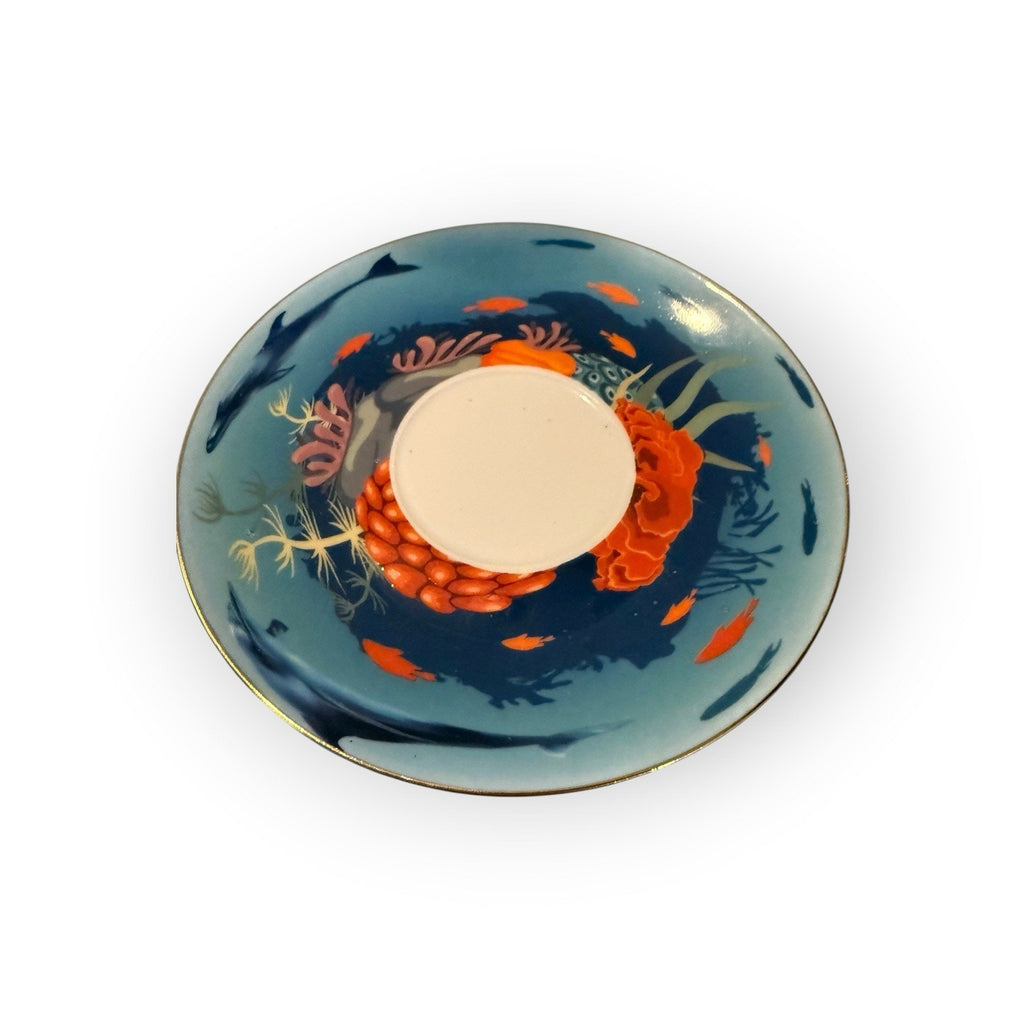 Reflection Cup with Saucer Aquatic Ocean Theme NIB