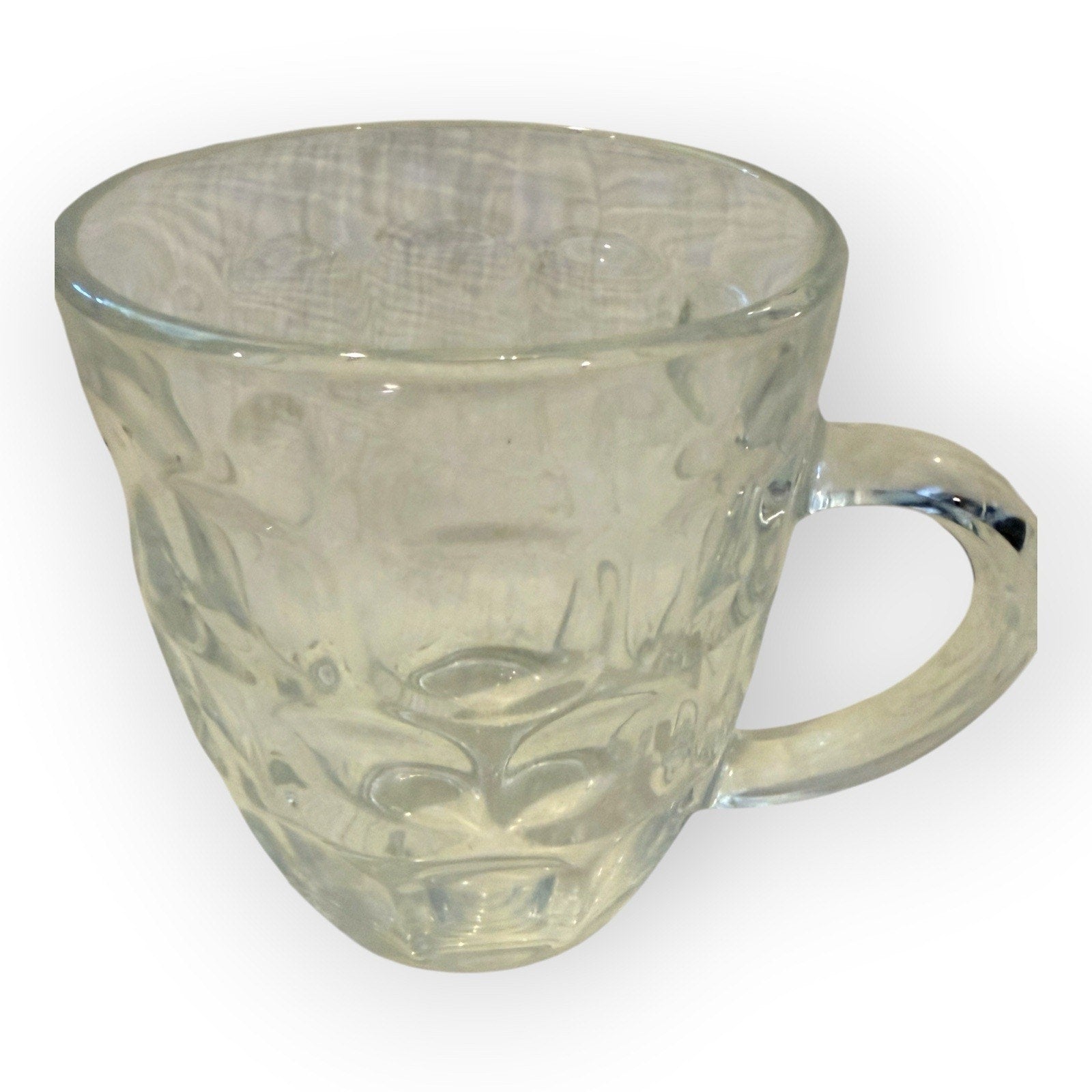Vintage Clear Pressed Glass Beer Mug Tankard Thumbnail 4 3/4" x 3 3/4"