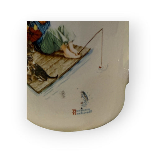 1987 Museum Collections, INC. Fisherman's Paradise by Norman Rockwell Mug