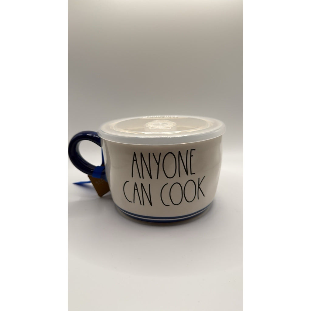 Rae Dunn Ratatouille "Anyone Can Cook" Double Sided Ceramic Bowl w/ Lid - *New*