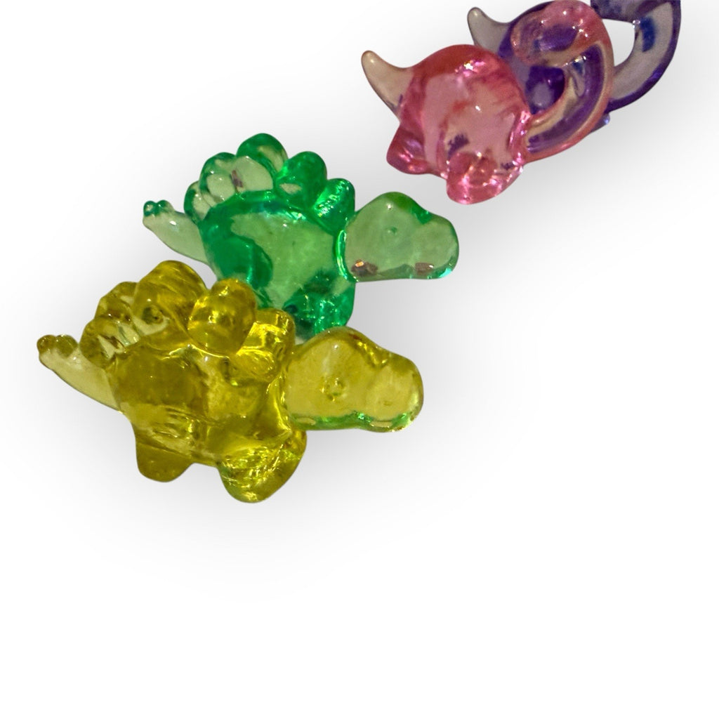 44 Dinosaur Figures, Resin 0.9-1.9 inches, Pastel Multi-color