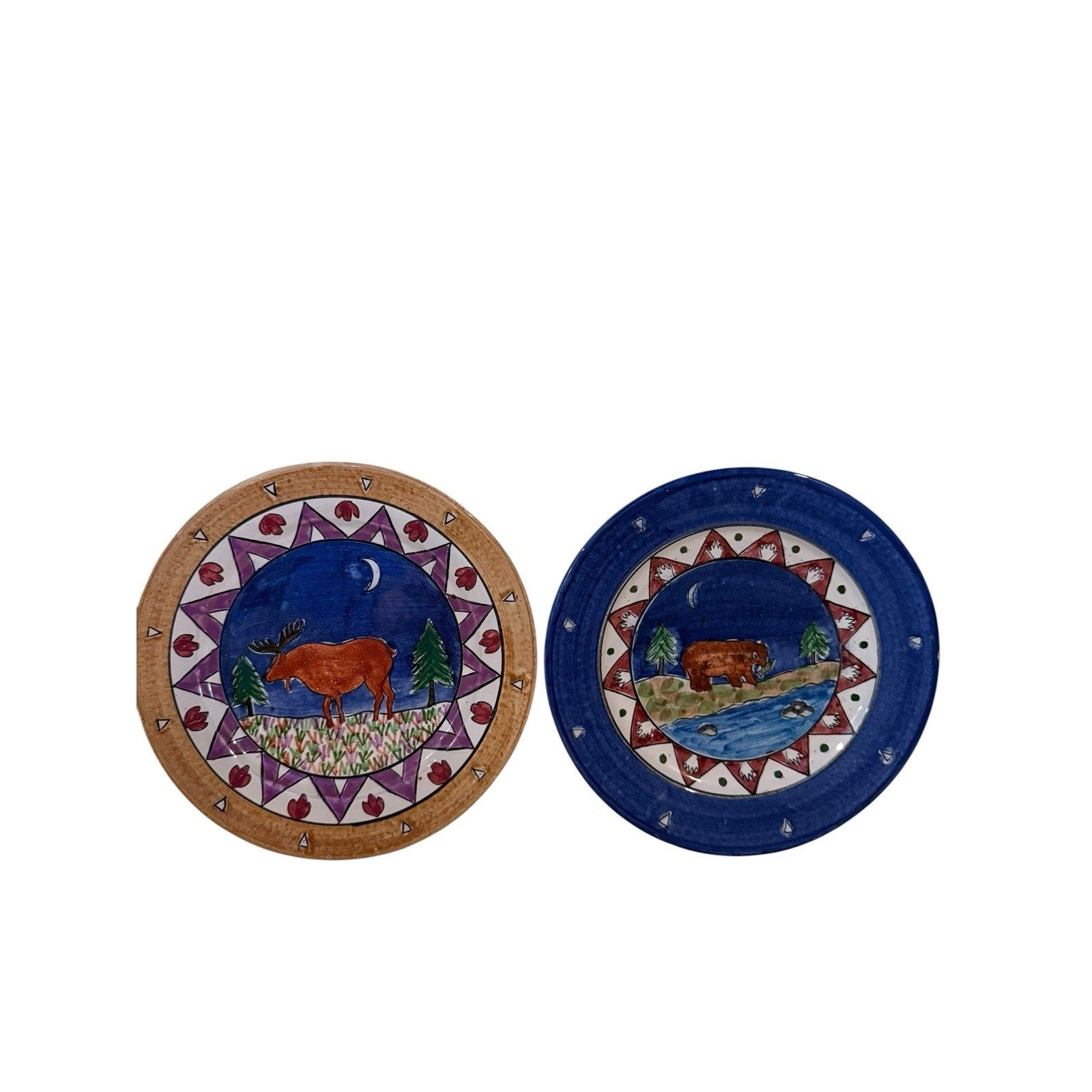 Mesa International Handcrafted in Peru Set of 2 Stoneware Salad Plates 8.5 in