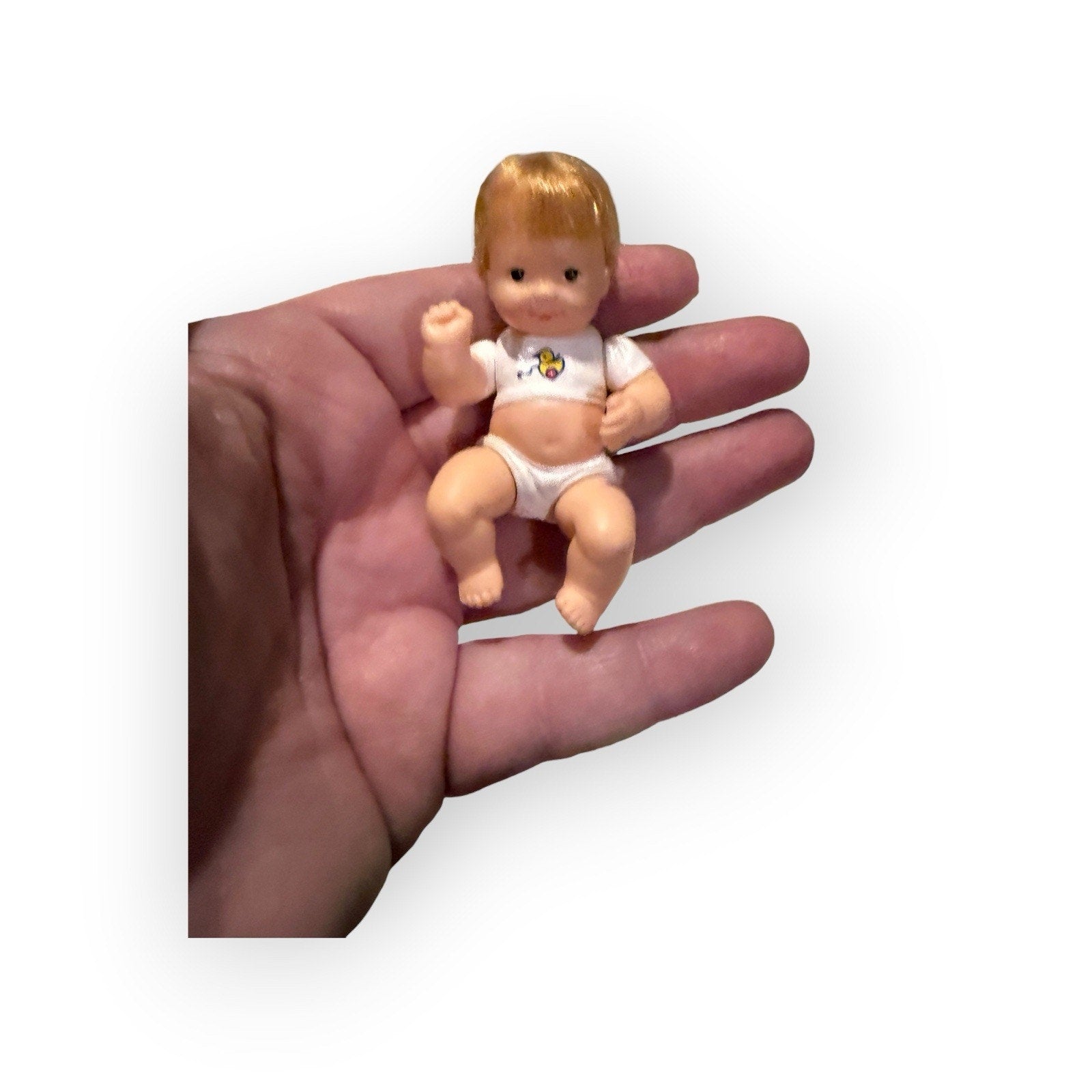 Tiny Blessings Michael Doll Bandai 1987 Blonde Hair Duck Shirt Diaper