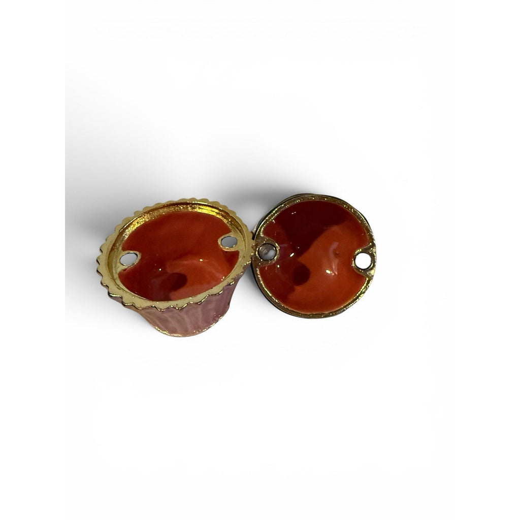 Jeweled Cup Cake Ciel Trinket Box Hand Set with Swarovski Crystal