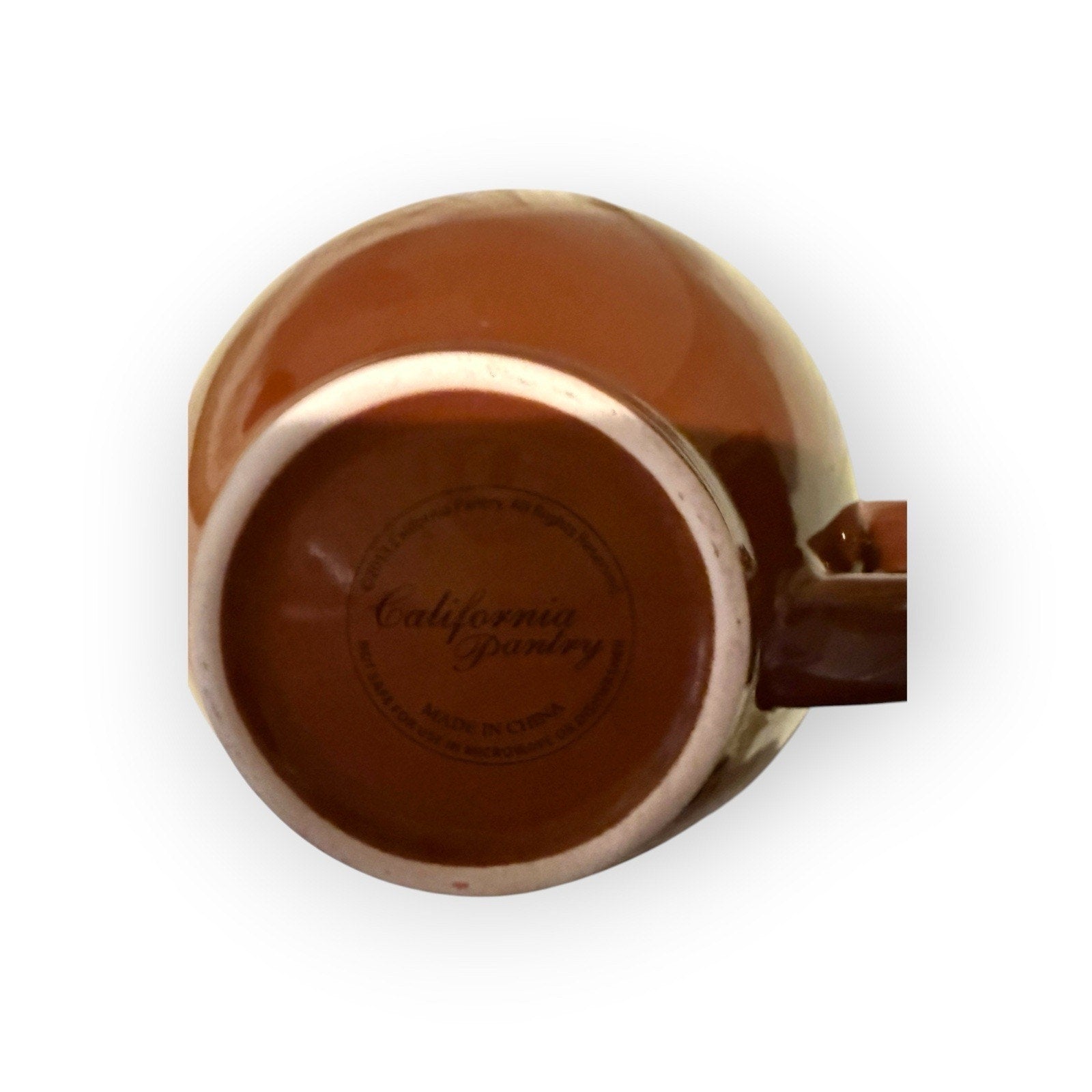 California Pantry Godiva Chocolate Brown Gold Swirls Large 14oz Cup & Saucer