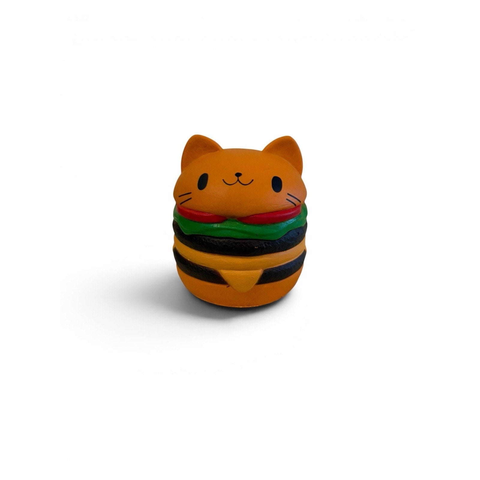 SQUISH MEEZ SQUISHY HAMBURGER CAT STRESS BALL SQUEEZE ONLY CUTE KAWAII SMILING
