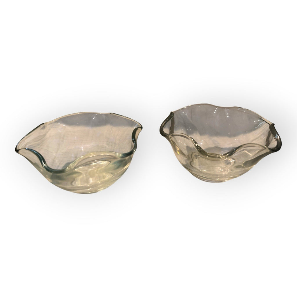 Dip In Glass Pair Triangular Folded Edges Ice cream Spices Bowl