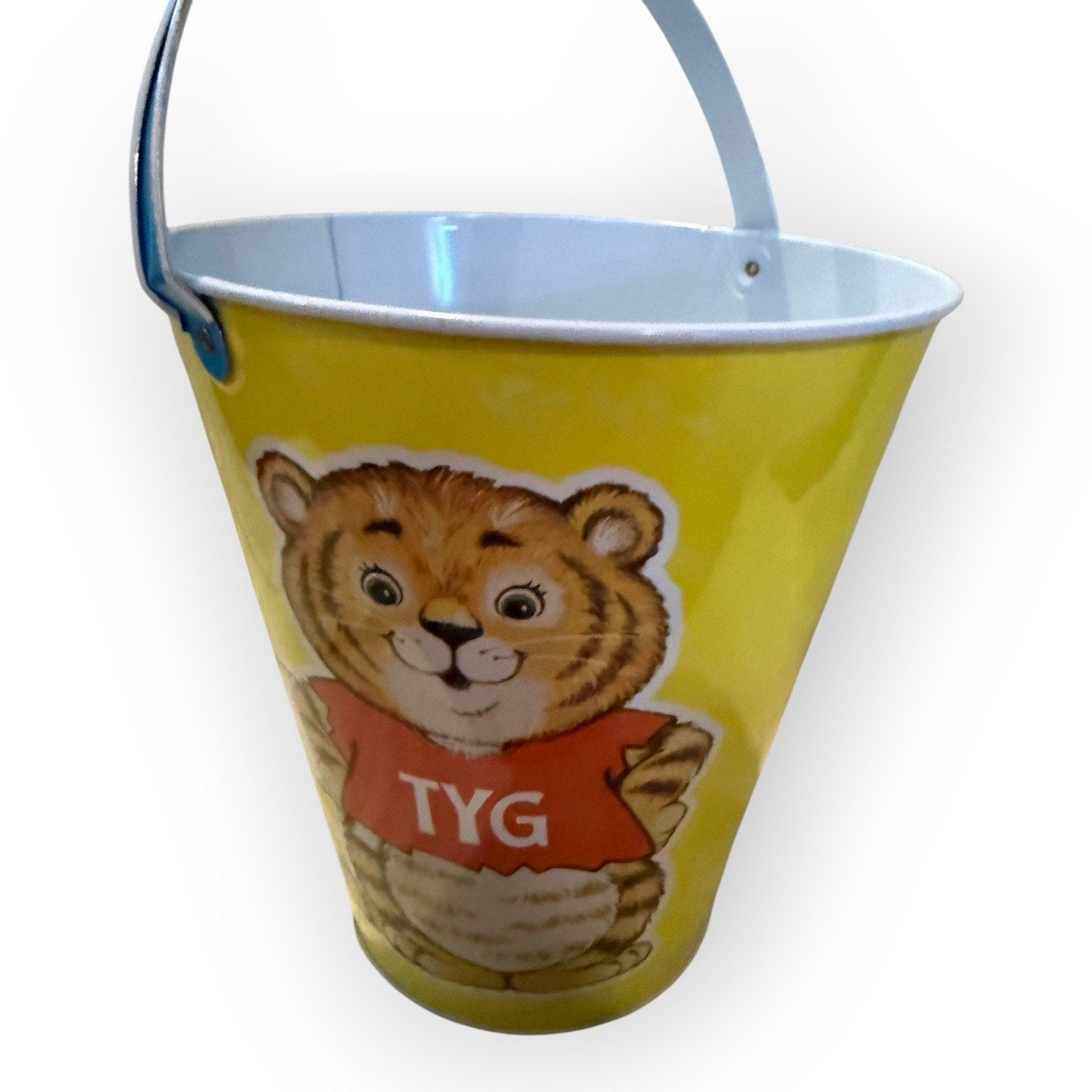 Pammy Panda & Tyg Tiger Tin Pail 1981 Hallmark Shirt Tales Ohio Art