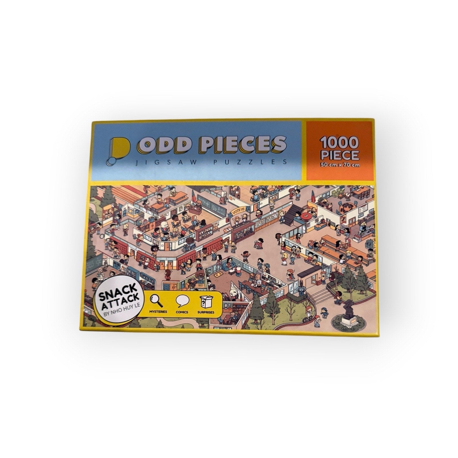 Odd Pieces Jigsaw Mystery Puzzle With a Twist "Snack Attack” Nho Huy Le 1000 Pcs