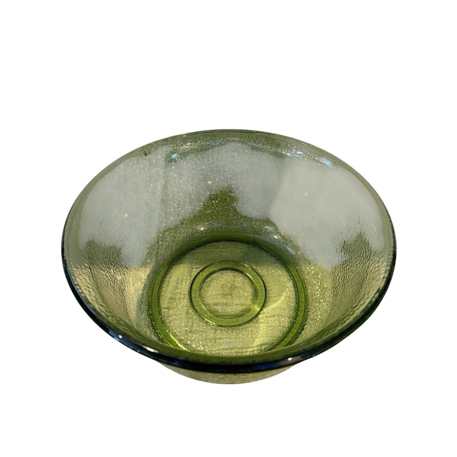 Vintage General Electric Avocado Green Glass Stand Mixer Bowl Textured