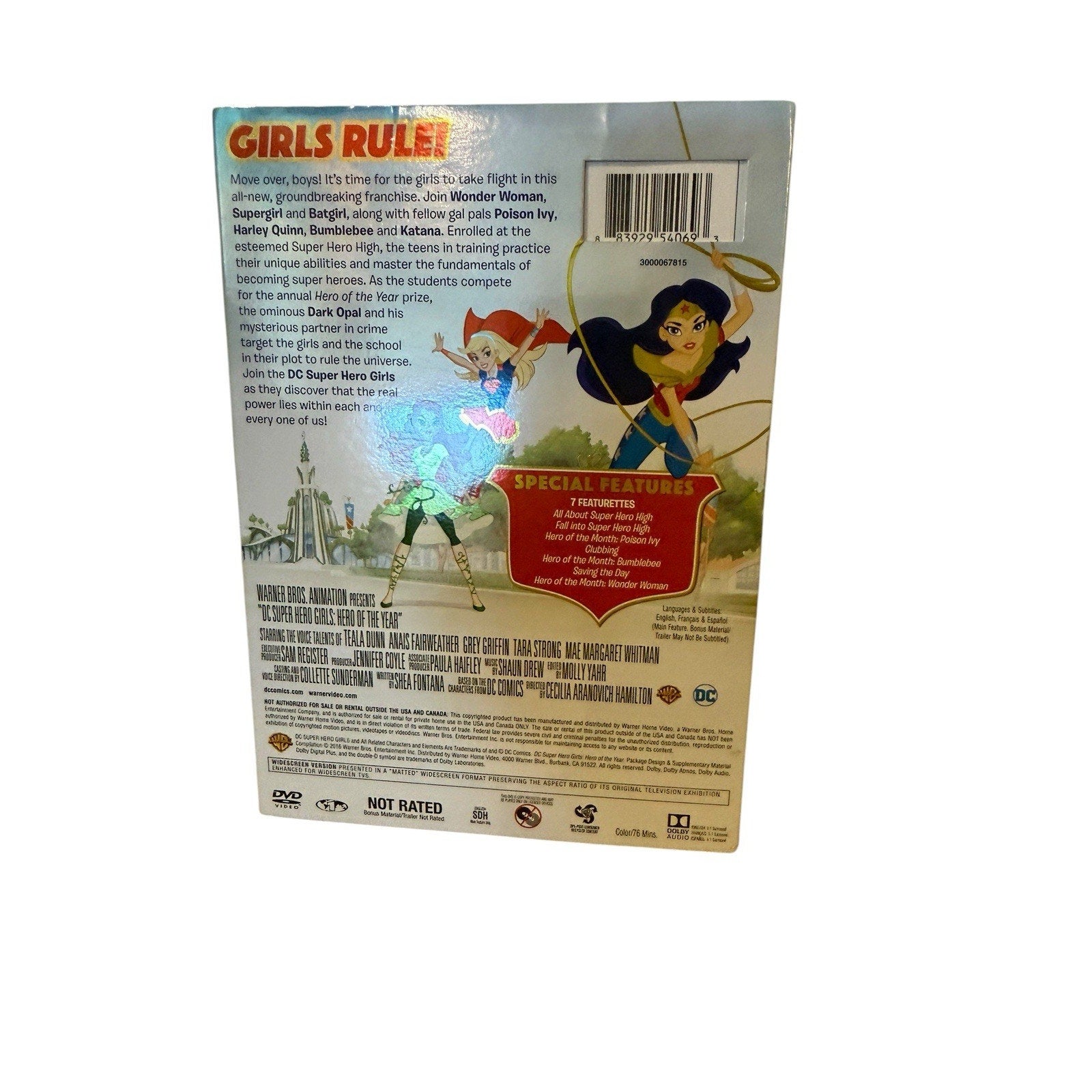DC Super Hero Girls Hero of the Year DVD girls rule Supergirl wonder woman