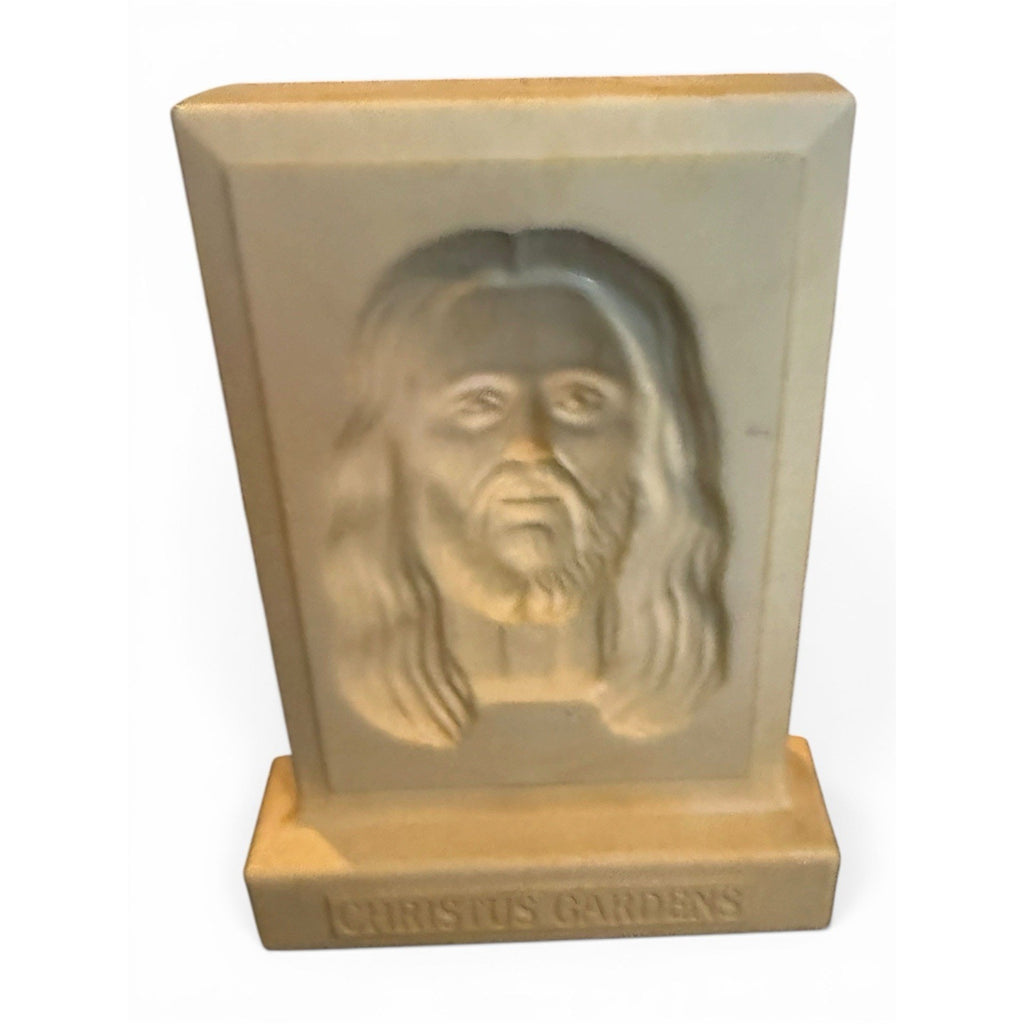 Vintage Christus Gardens Souvenir Plaque/Bookend Gatlinburg TN '87 Ron Cotter