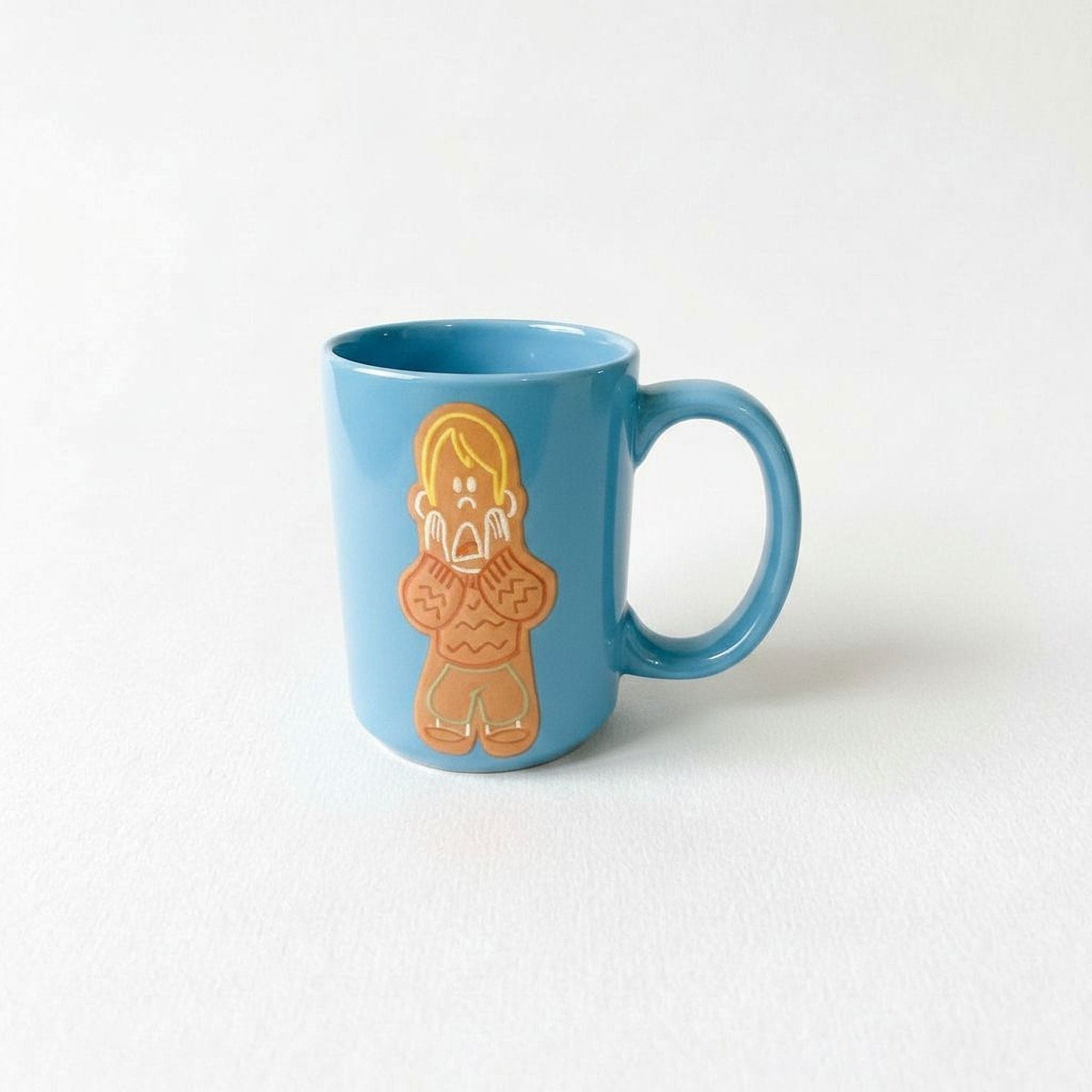 Home Alone Mug - Holiday Ceramic Coffee Cup With Gingerbread Man Design