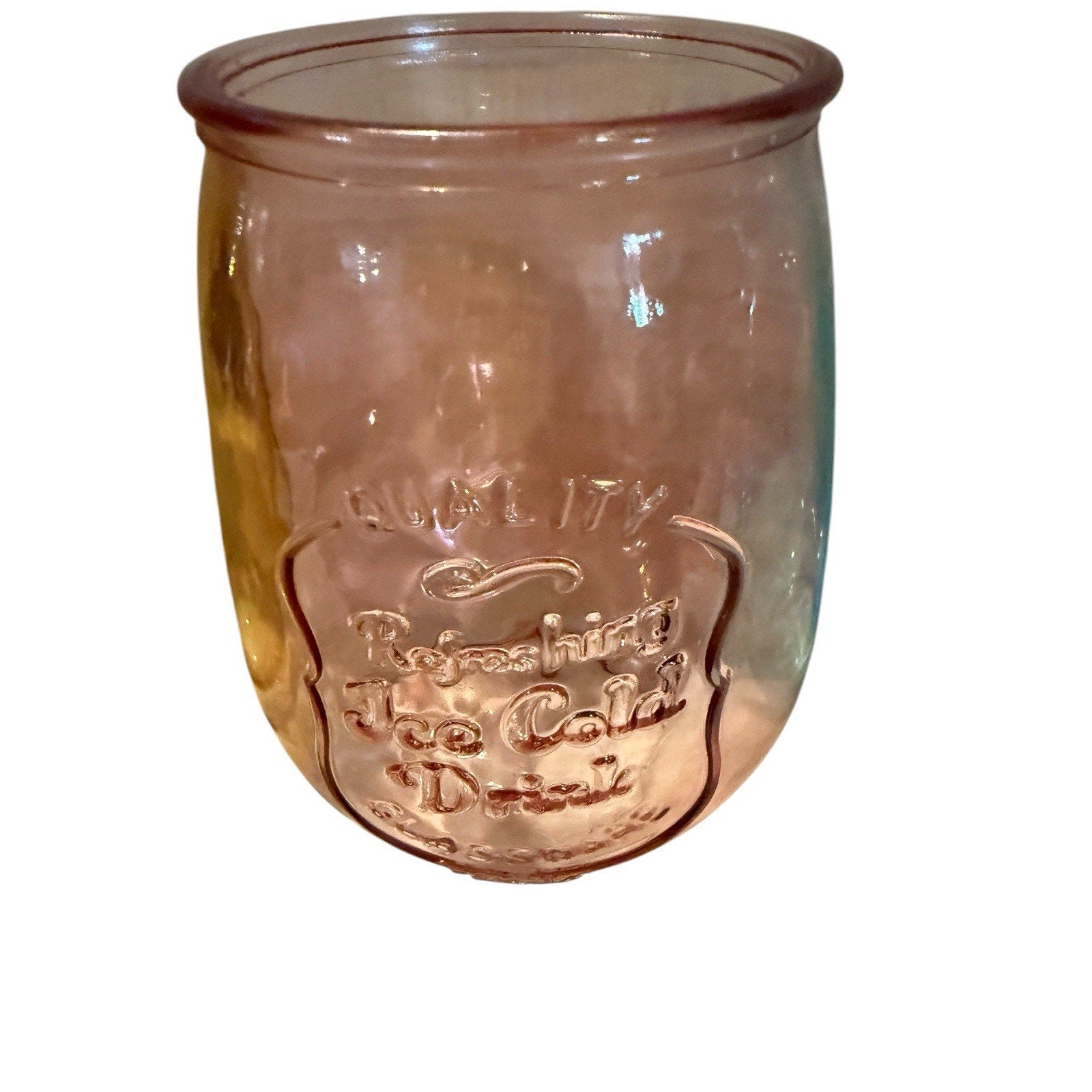 Home Essentials Green, Pink, Yellow Quality Refreshing Ice Cold Drink Glass (3)