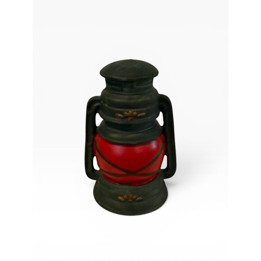 Vintage 1985 Jasco Green Red Gold Ceramic Lantern Bell Made in Taiwan