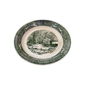 Vintage Royal China Currier & Ives Old Homestead in Winter Pie Plate Green