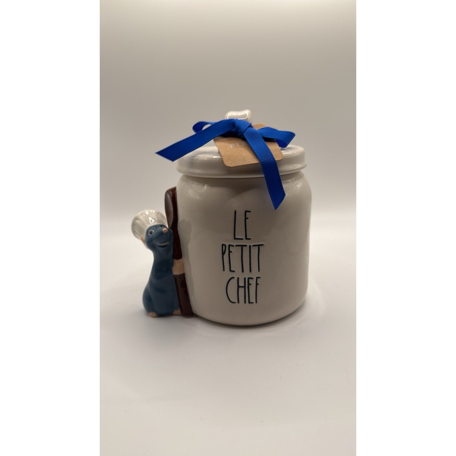 Rae Dunn Disney Ratatouille LE PETIT CHEF Baby 6”Canister With Remy On Side NEW
