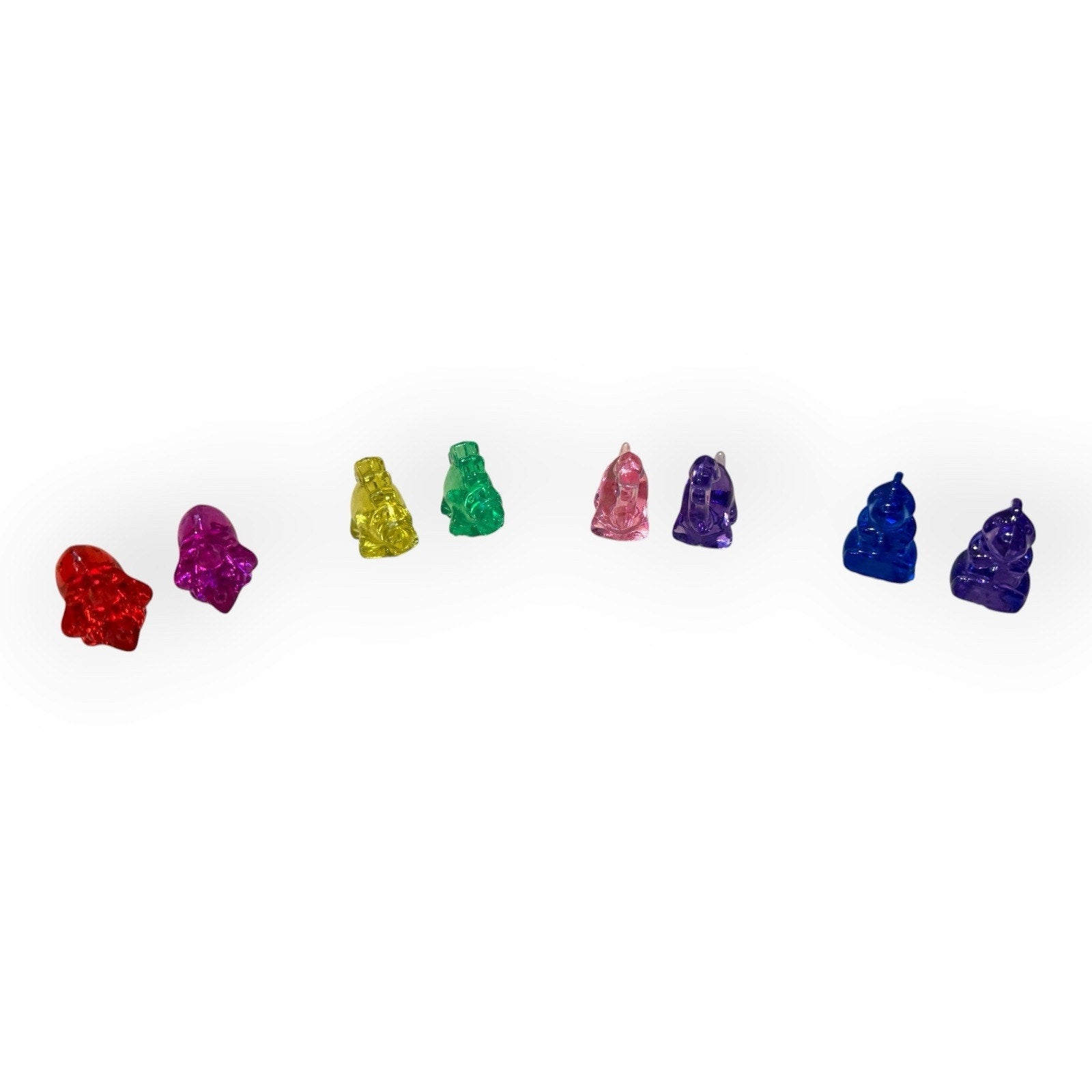 44 Dinosaur Figures, Resin 0.9-1.9 inches, Pastel Multi-color
