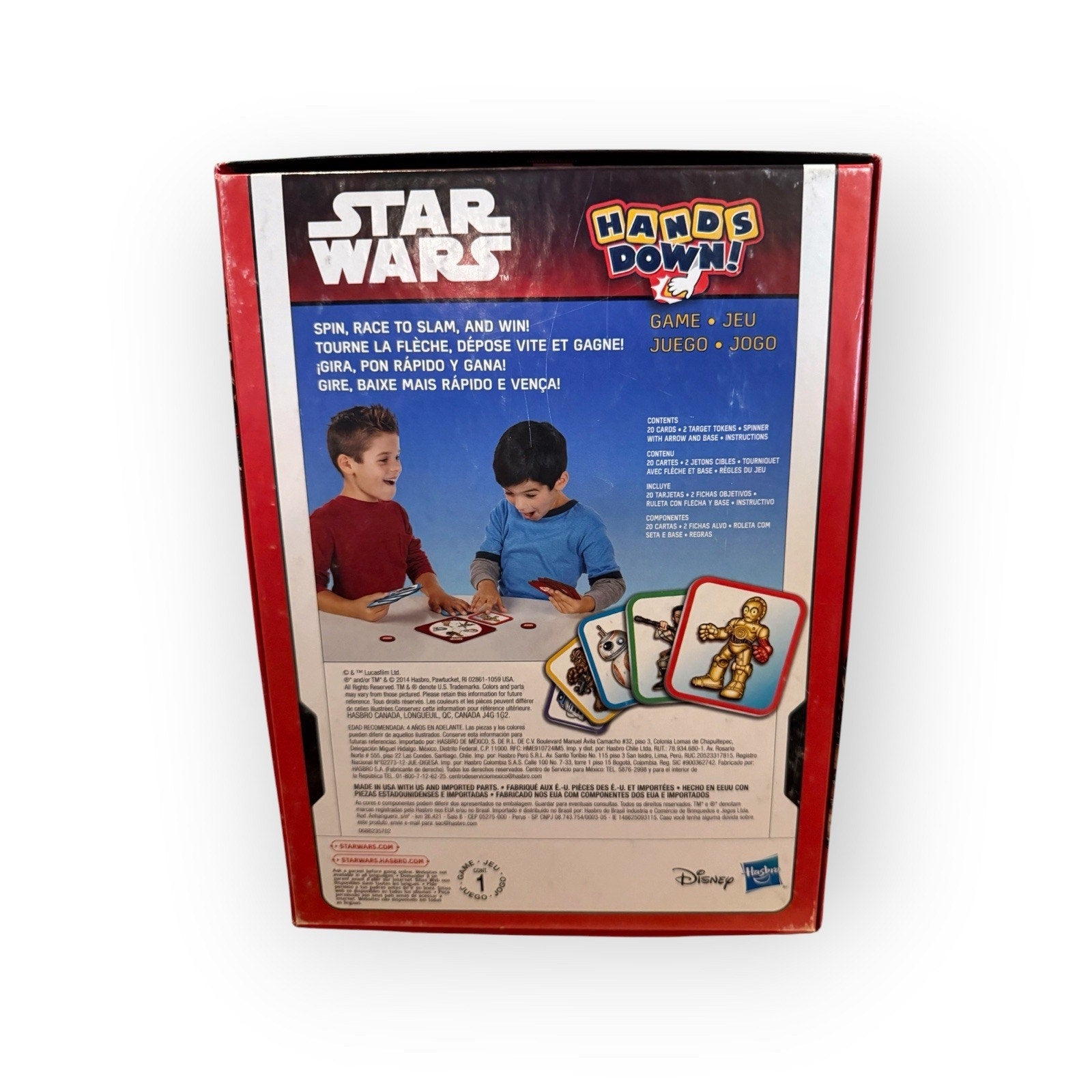 Star Wars Hands Down! Game. 100% Complete Hasbro Gaming.