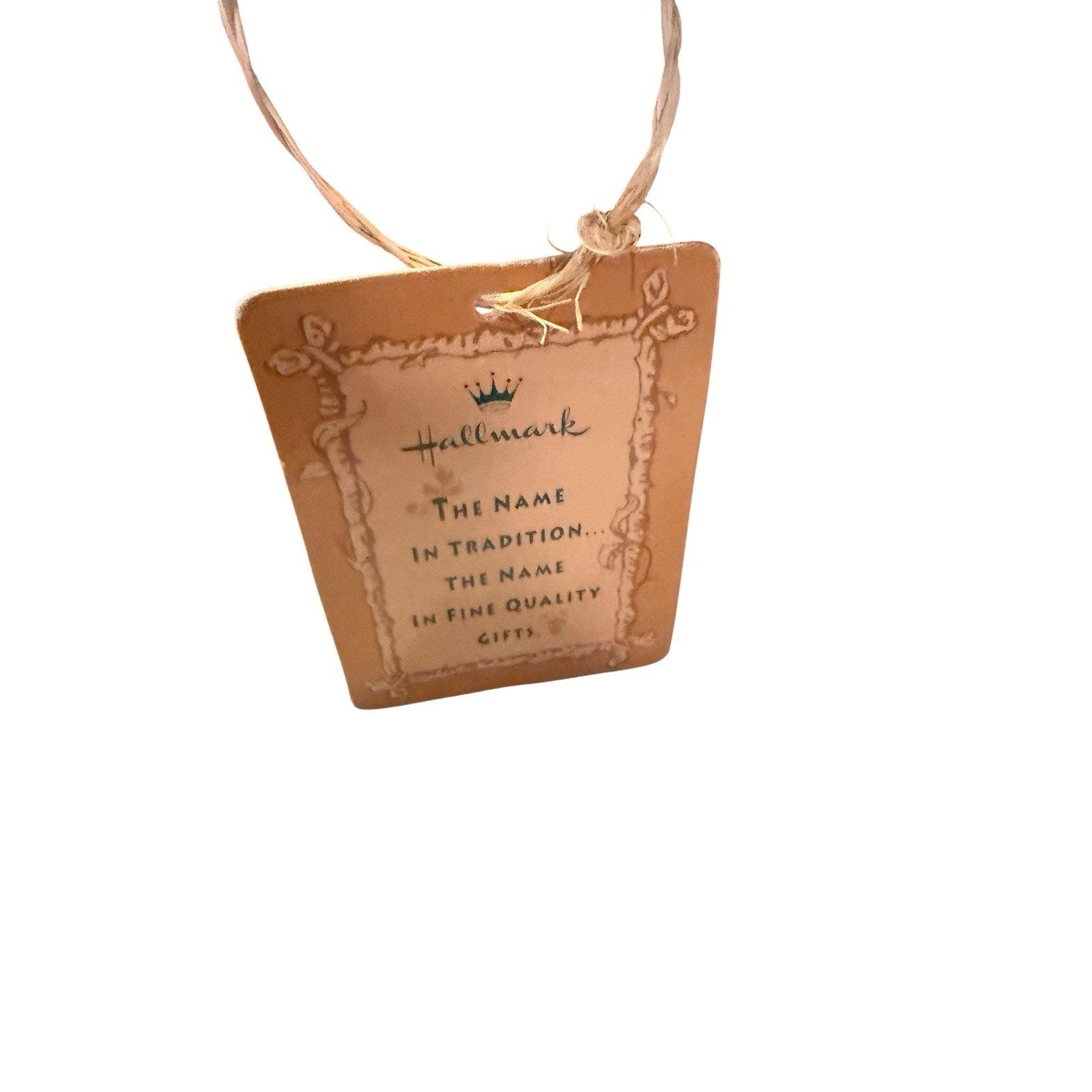 Hallmark Rustic Wooden Basket Brown Country Farmhouse Cabin Square Handle NEW