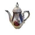 Musical Porcelain Teapot Lavender Courting Scene