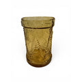 Vintage 1970's Wheaton NJ Amber Juice Glass with Eagle 3.5"