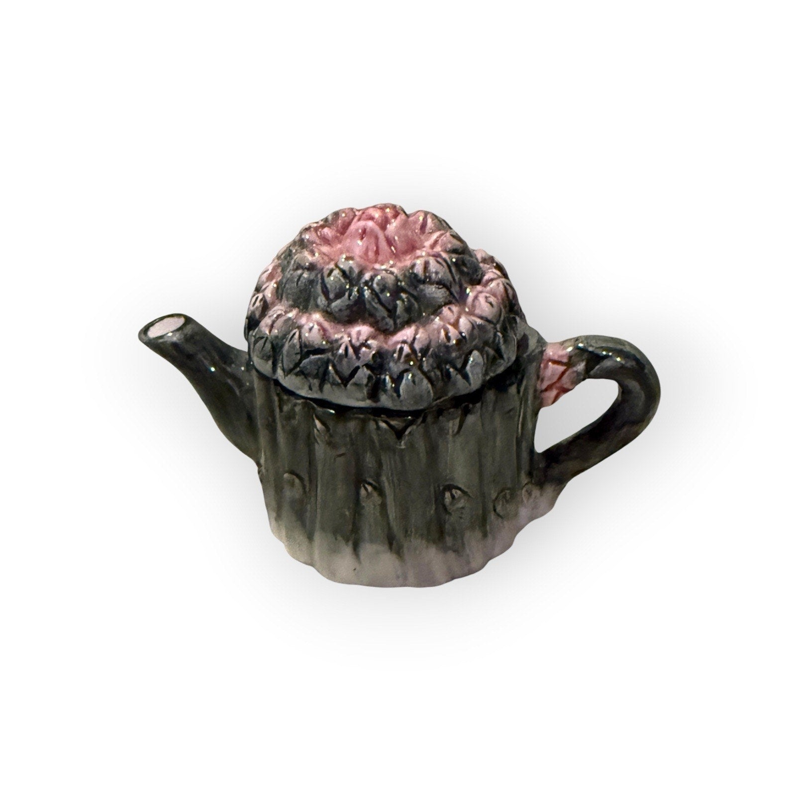 Vintage Russ Berrie Style Artichoke Mini Teapot Ceramic Cottagecore Decor